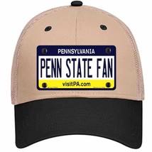 Penn State Fan Novelty Khaki Mesh License Plate Hat - £22.88 GBP