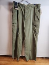 Nautica Men&#39;s Explorer Cargo Pant 40x30 Loose Fit 100% Cotton Twill Sage Green  - $22.23