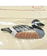 Vintage Duck Pin Brooch Country Lures Emporium of Maine Hand Painted Woo... - $8.89