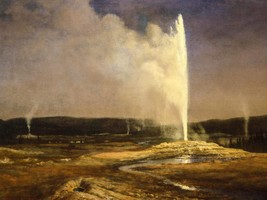 Geysers in Yellowstone by Albert Bierstadt as Giclee Art Print + Ships Free - £31.17 GBP+