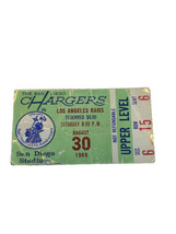 August 30 1969 AFL Pre Season Ticket Stub Los Angeles Rams at San Diego Chargers - £79.49 GBP