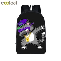 Funny Space Cat Backpack Laser Cat Kitty Daypack Children School Bags for Teenag - £29.99 GBP