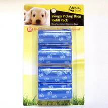 Alpha Dog Series Poopy Pick up Bags Refill Pack 40BAGS - BLUE (Pack of 4) - £11.99 GBP