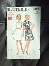 Misses One Piece Semi Fitted Dress Size 10 Butterick 5104 Sewing Pattern... - £22.77 GBP