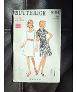 Misses One Piece Semi Fitted Dress Size 10 Butterick 5104 Sewing Pattern... - £22.41 GBP