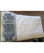 Vintage ROYALTON Flannel White  Flat Sheet USA NEW NOS 81 In X 96 In - $29.99
