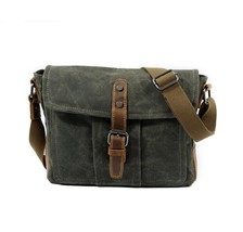 Vintage Waxed Canvas Messenger Bag For Men Military Male Travel Crossbody Bag - £66.78 GBP