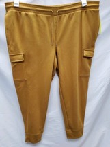  All in Motion Men's XXL Brown Cotton Tapered Fleece Cargo Joggers  image 3