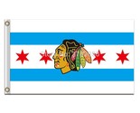 Chicago Blackhawks Flag 3x5ft Banner Polyester Ice Hockey Stanley blackh... - $15.99