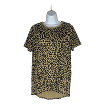 Zara Women&#39;s Short Sleeved Crew Neck Leopard Print T-Shirt Size Medium - £20.92 GBP