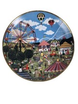 Country Carnival Plate Jane Wooster Scott American Folk Art Collection Franklin - $19.59