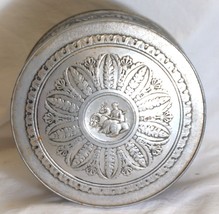 Smith Crafted Metal Round Tin Embossed Cookie Candy Biscuits Los Angeles - $24.74