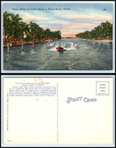 FLORIDA Postcard - Miami Beach, Water Skiing On Indian Creek R42 - £2.96 GBP