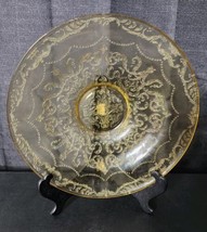 Federal Glass Co MADRID Low Console Bowl Yellow 1932-1939 11&quot; x 2.25&quot; Vtg XLNT! - £19.27 GBP