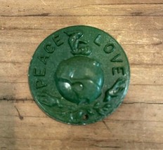 1 Piece of Genuine Jade Peace Love Kimberly Gems 1971 Coin Size Vintage - £23.38 GBP