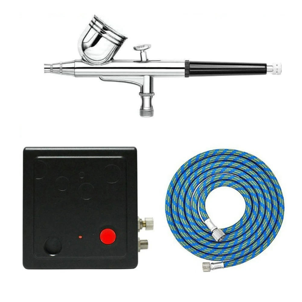Multi- Airbrushing System Kit with Air Compressor Action Airbrush/Hose f... - $221.73 CAD