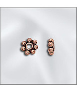 4mm Genuine Antiqued Copper Bali Style Daisy Spacers Beads (20)  - $1.98