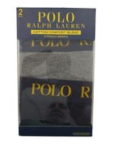 2 RALPH LAUREN POLO POUCH GRAY BLACK S M L XL BRIEFS COTTON COMFORT BLEND - $24.90