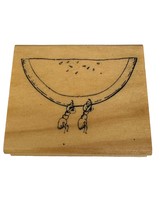 Anitas Rubber Stamp Watermelon Slice Carried by Ants Picnic Fruit Food S... - $5.99