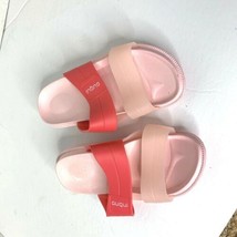 Guqui Womens Sz 7 39 pink rubber slip on slide shoes sandals - $15.83