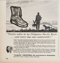 1960 Print Ad Chippewa Sportsman Outdoor Sturdy Boots Chippewa Falls,Wis... - $13.48