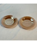 Lot Of Two Vintage Fire King Peach Luster Laurel Leaf 5 3/4” Inch Saucers - $7.19