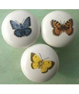Cabinet Knobs w/ 3 Butterfly Moths Insects butterflies - £12.26 GBP