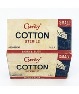 Vintage Curity Cotton Sterile Box KENDALL First Aid Grandma&#39;s Medicine C... - £17.82 GBP