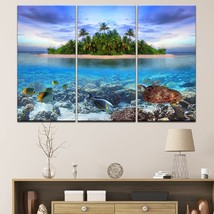3 Pieces Underwater Sea Fish Turtle Reefs HQ Canvas print WITH FRAME - £120.43 GBP+