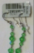 Cache Earring  Rhinestone Faceted Green Gemstone Crystals NWT Dangle Event $21 - £7.55 GBP