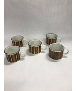 5 pcs staffordshire MID WINTER tea coffee cups ceramic mid Century - £23.70 GBP
