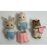 Sylvanian Calico Critters Ambrose Walnut Squirrel Baby &amp; Guitar Bunny Ki... - £8.52 GBP