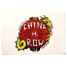 China Row Cocktail Restaurant Vintage Box Matches Monterey California E76m2 - £16.11 GBP