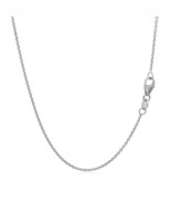 10k White Gold Round Link 18 Inch Chain With Lobster Clasp - $2,227.86 MXN