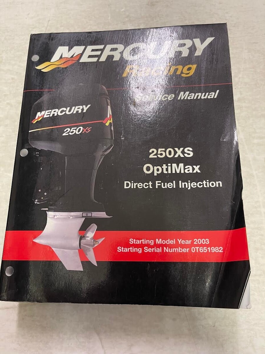 Mercury Racing 250XS OptiMax Direct Fuel Injection Service Shop Repair Manual