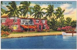 Postcard Low Tide Along Indian Creek Miami Beach Florida - £2.32 GBP