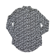 NWT Equipment Essential in Black White Heart Silk Button Down Shirt XS $278 - £72.71 GBP
