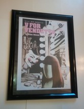 V For Vendetta #1 Poster FRAMED (1988) Alan Moore David Lloyd Comic Anonymous - £58.98 GBP