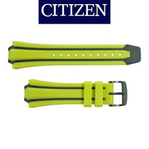 Genuine CITIZEN Eco Drive Watch Band  BN0095-16E 26mm Neon Green /Black Rubber - £61.29 GBP