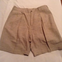 Size 33 Jos A Bank shorts khaki pleated front inseam 8.5 inch mens - £18.18 GBP