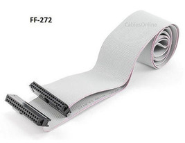 6Ft 34-Pin Idc Female To Female Flat Ribbon Cable, Cablesonline Ff-272 - £21.75 GBP
