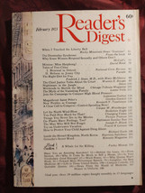 Readers Digest February 1973 Groucho Marx Warren E Burger Gordon Gaskill - £5.49 GBP