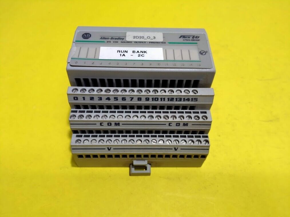 Allen Bradley Flex I/O 1794-OB16P 1794-TB3 24 VDC Source Output Digital ... - $74.75