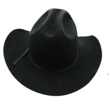 Bailey Stampede Western Cowboy Hat 100% Wool Black Size 7 Usa Made - £18.49 GBP