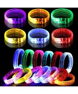 72 Packs Glow Led Bracelets 12 Neon Color Glow In The Dark Light Up Brac... - $74.99