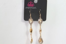 Paparazzi Earrings (new)  TEST OF TIMELESS - GOLD EARRING - $8.61