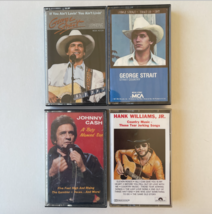Lot Of 4 Country Cassette Tapes Hank Williams Jr, George Strait, Johnny Cash - £15.74 GBP