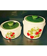 McCoy Pottery Strawberry Country soup tureen 1424 and 1421- 2 QT Dish Se... - £61.70 GBP