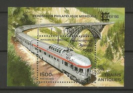 Souvenir sheet from Benin , Capex 1996, Antique train, CTO - $2.00