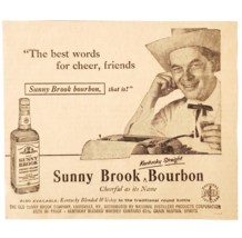 1957 Sunny Brook Kentucky Bourbon Advertisement Vintage Distillery DWX10B - $28.01 CAD